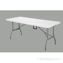 Tube enduit de poudre de table se pliante de rectangle de 6FT